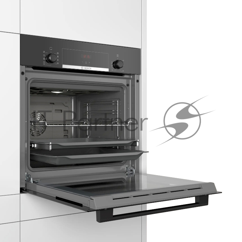 Духовой шкаф BOSCH HBF534EB0Q Встраиваемый электрический духовой шкаф 60 x 60 cm Черный, объем 66л, Размеры прибора (мм) 595 x 594 x 548 mm