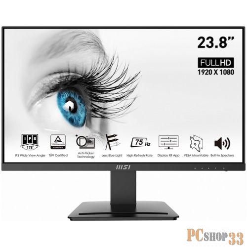 Монитор MSI PRO MP243 23.8 FHD (1920x1080 (матовый))/flat/IPS/75Hz/4ms/H (1.2a) 23.8(1920x1080)/ (Ghz)/Mb/Gb/Ext: