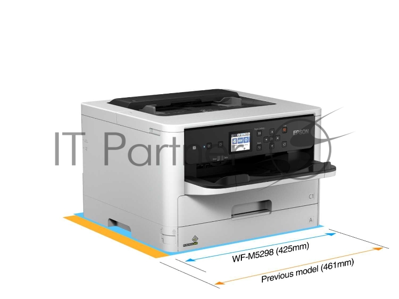 Принтер струйный Epson WorkForce Pro WF-M5298DW (монохромный, А4, печать 1200x2400dpi, 34ppm, 330л.,дуплекс,USB,Ethernet, Wi-Fi,контейнер с чернилами на 2000 стр.)
