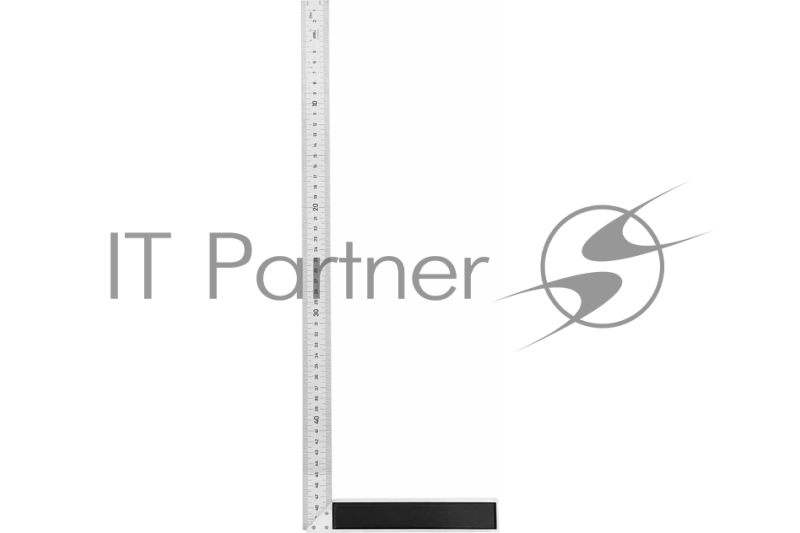 Угловая линейка стальная Deli DL302500 500мм Нержавеющая сталь + алюминиевое основание