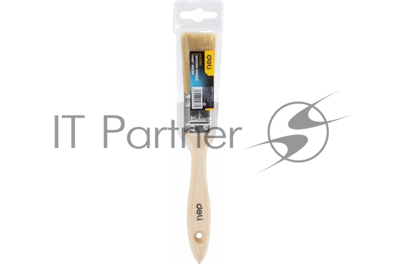 Кисть малярная с деревянной ручкой Deli DL509101 25мм Натуральная щетина