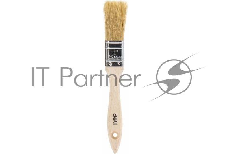 Кисть малярная с деревянной ручкой Deli DL509101 25мм Натуральная щетина