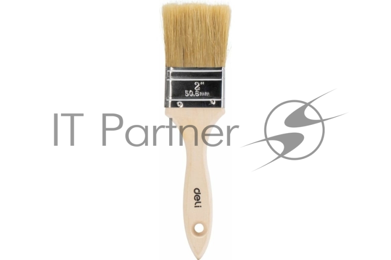 Кисть малярная с деревянной ручкой Deli DL509102 50мм Натуральная щетина