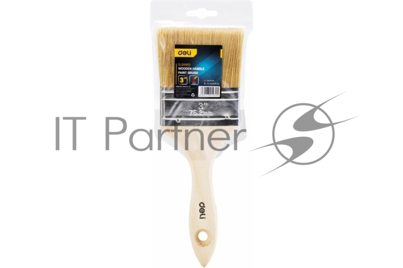 Кисть малярная с деревянной ручкой Deli DL509103 75мм Натуральная щетина