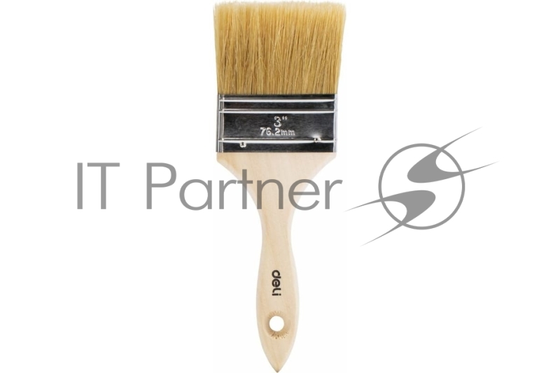 Кисть малярная с деревянной ручкой Deli DL509103 75мм Натуральная щетина