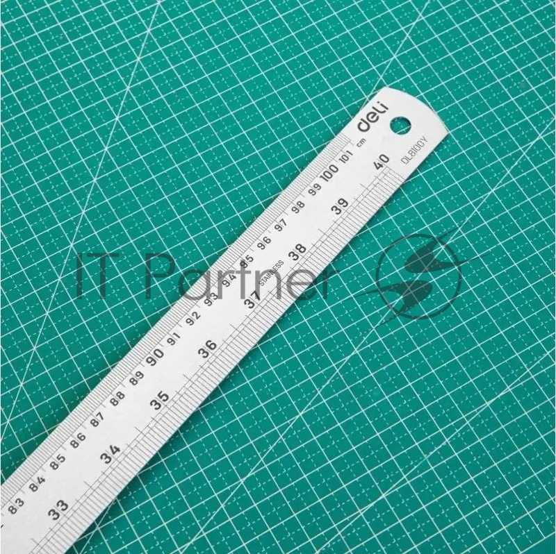 Линейка стальная Deli DL8100Y 1000мм Нержавеющая сталь