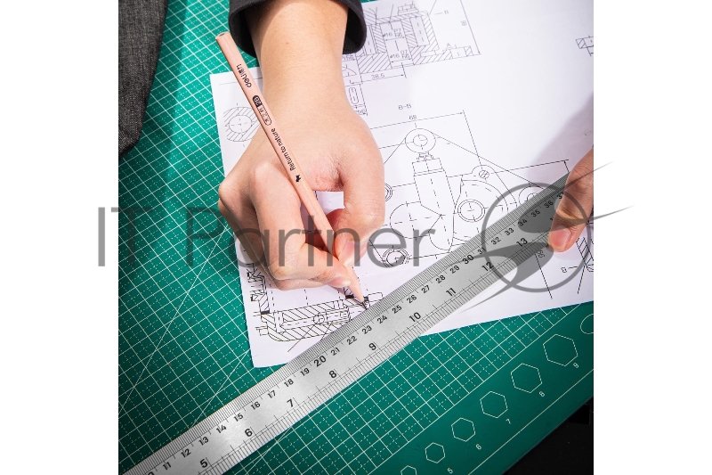 Линейка стальная Deli DL8050Y 500мм Нержавеющая сталь