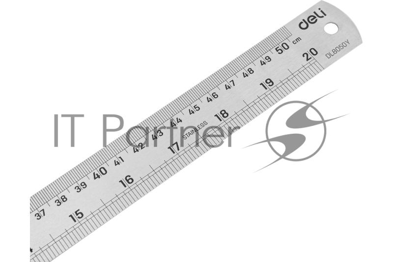 Линейка стальная Deli DL8050Y 500мм Нержавеющая сталь