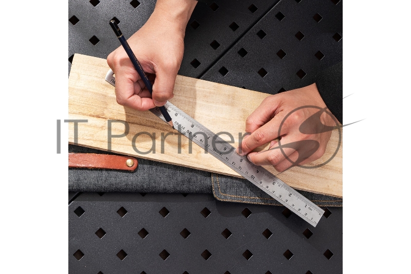 Линейка стальная Deli DL8030Y 300мм Нержавеющая сталь