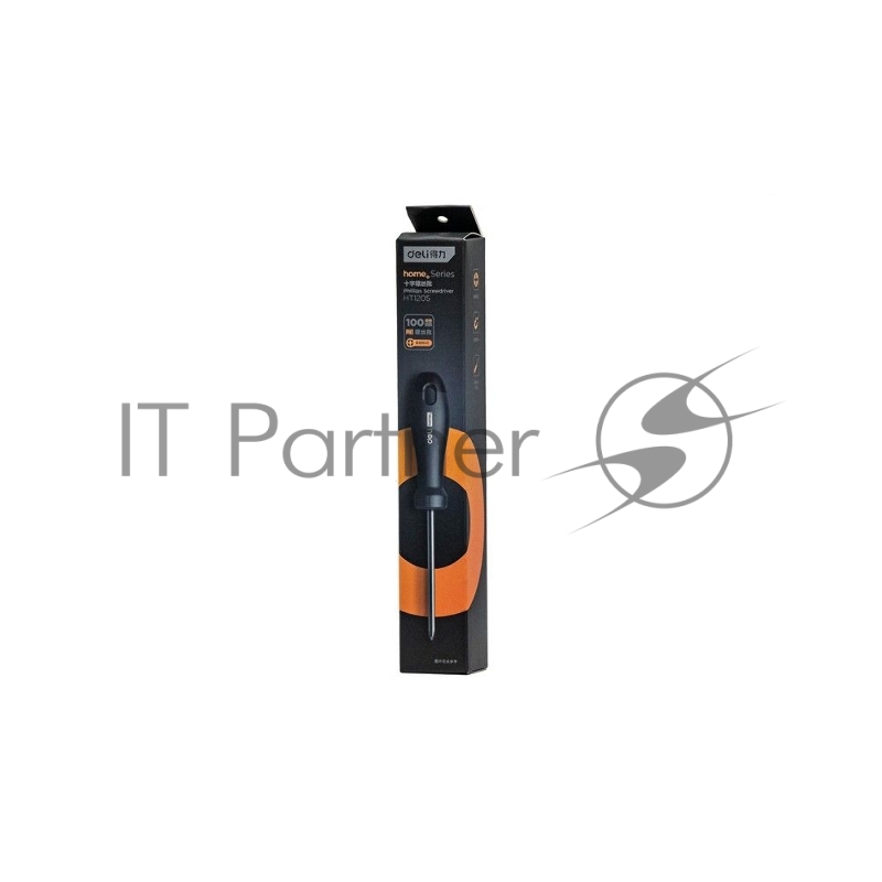 Крестовая отвертка Home Series Deli HT1205 PH1x100мм Эксклюзивный дизайн. Рукоятка из высококачественного софттач пластика