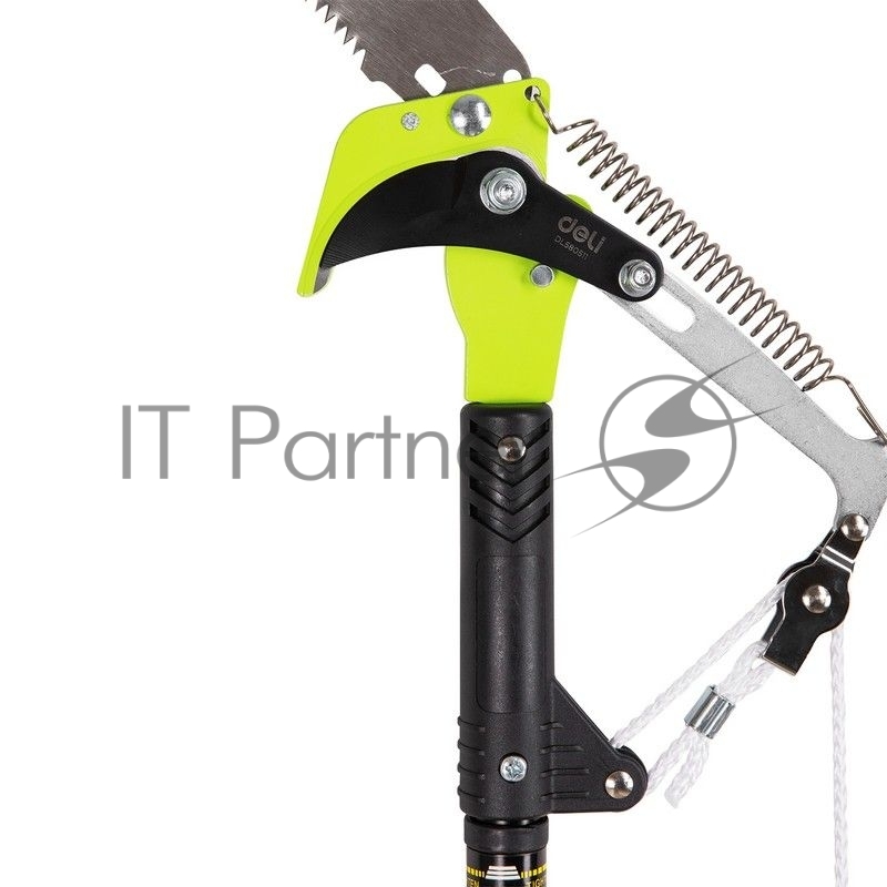 Выдвижная шестопильная пила и секатор Deli DL580511 , 2 шкива, сталь SK5, длина лезвия 290 мм, телескопическая рукоятка