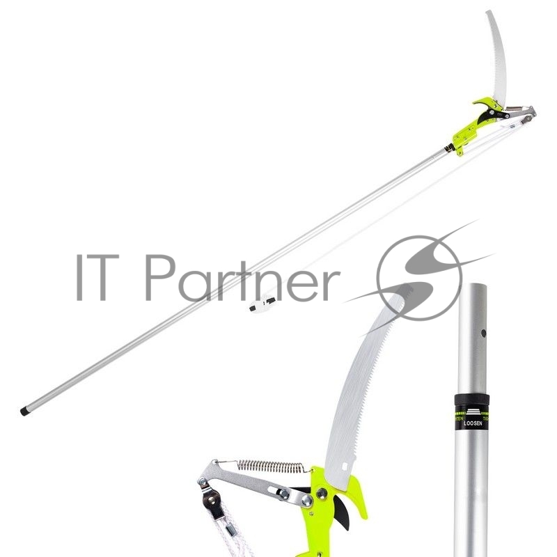 Выдвижная шестопильная пила и секатор Deli DL580512 , 4 шкива, сталь SK5, длина лезвия 290 мм, телескопическая рукоятка