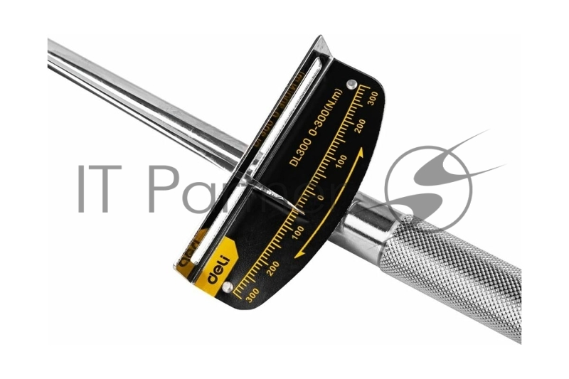 Динамометрический ключ Deli DL300 0-300Нм, 1/2, длина 480мм, головка Cr-V, противоскользящая рукоятка