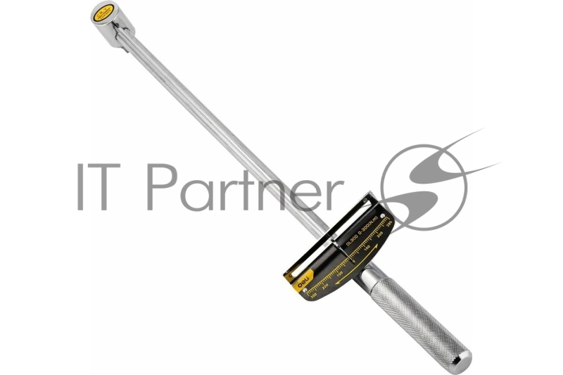 Динамометрический ключ Deli DL300 0-300Нм, 1/2, длина 480мм, головка Cr-V, противоскользящая рукоятка