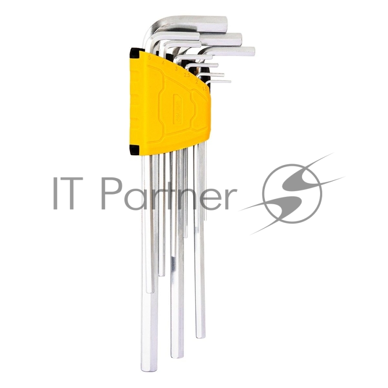 Набор шестигранных ключей сверхдлинных Deli DL3089 9шт Размер: 1,5-10 мм. Материал: Cr-V