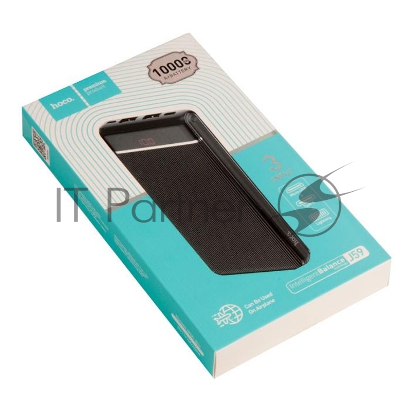 Внешний аккумулятор HOCO J59 Famous, 5V, 2.0А (10000mAh), черный