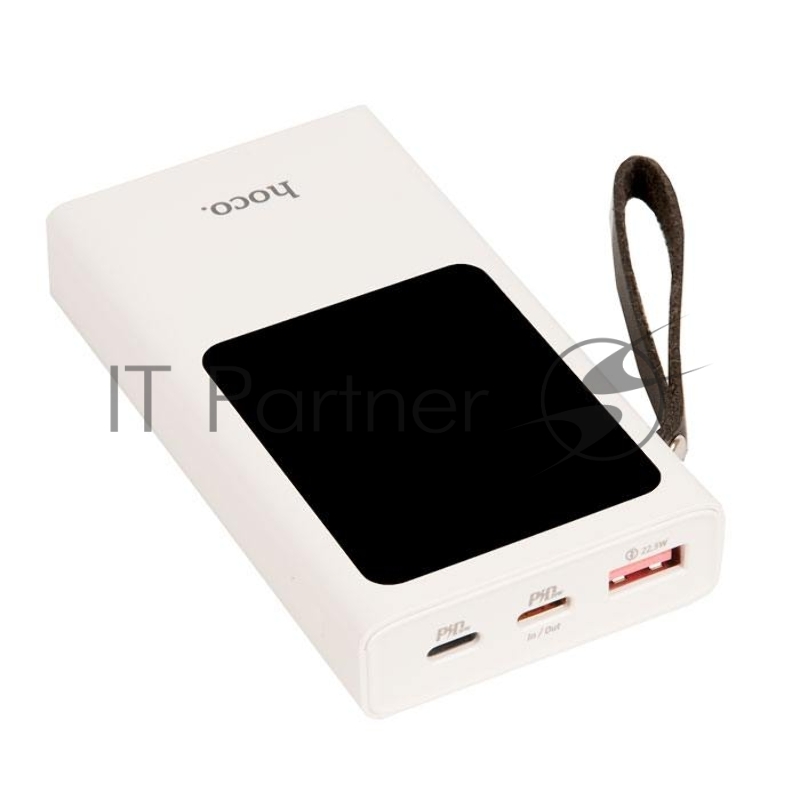 Внешний аккумулятор HOCO Q4 Unifier быстрая зарядка QC3.0, PD20, USB-A 22,5W (10000mAh), белый