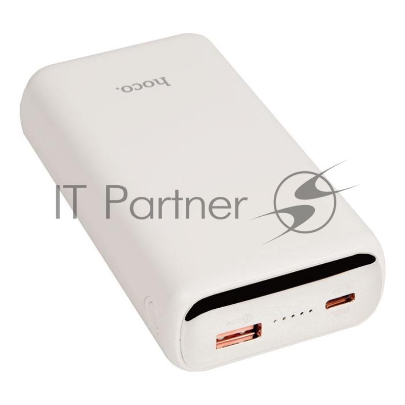 Внешний аккумулятор HOCO Q1A Kraft быстрая зарядка QC3.0, PD20, USB-A 22,5W (20000mAh), белый
