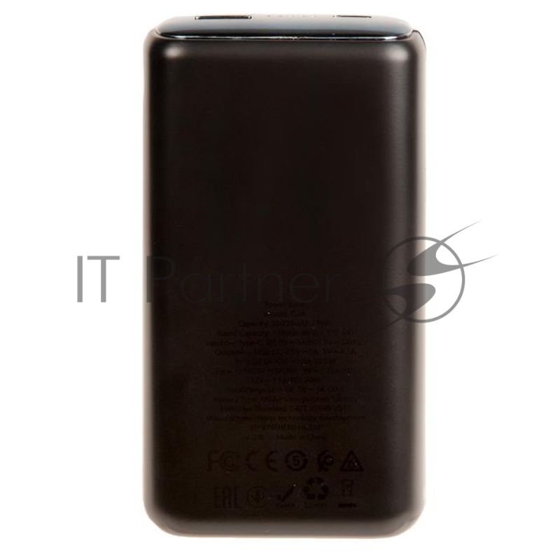 Внешний аккумулятор HOCO Q1A Kraft быстрая зарядка QC3.0, PD20, USB-A 22,5W (20000mAh), черный