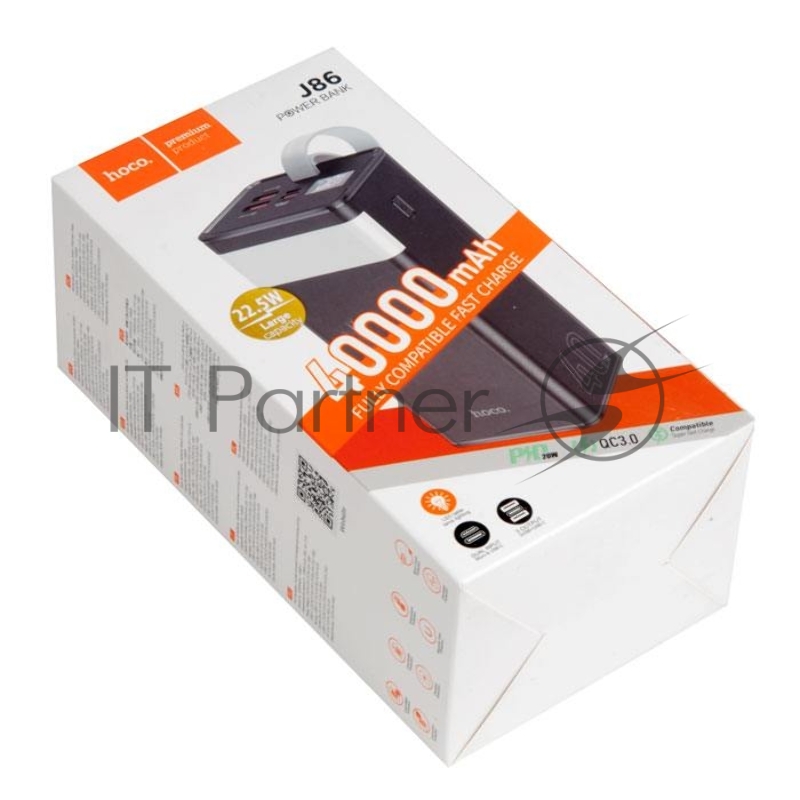 Внешний аккумулятор HOCO J86 Powermaster, 22.5W, 3.0А (40000mAh), черный