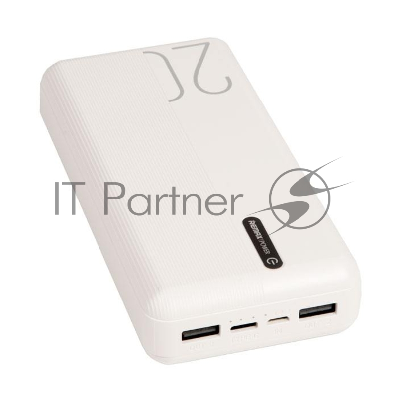 Внешний аккумулятор REMAX RPP-297 Lefen Series Power Bank, 2.1A, (20000mAh), белый