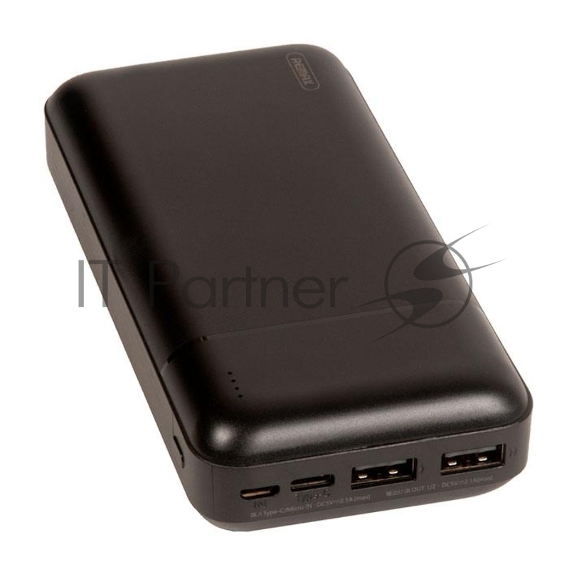 Внешний аккумулятор REMAX RPP-166 Lango Power Bank, 2.1A, (20000mAh), черный