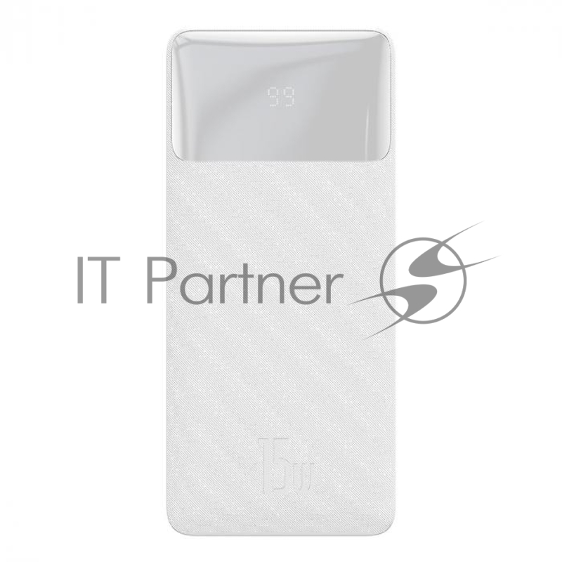 Внешний аккумулятор BASEUS Bipow Digital Display 15W, 3.0A (10000 mAh), белый