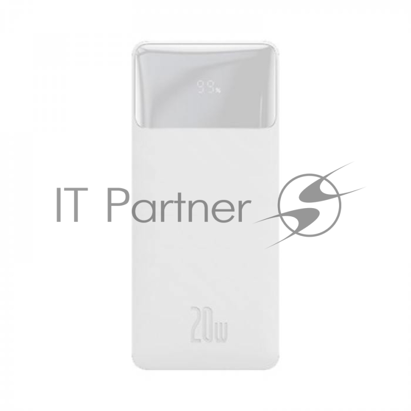 Внешний аккумулятор BASEUS Bipow Digital Display 20W, 3.0A (10000 mAh), белый