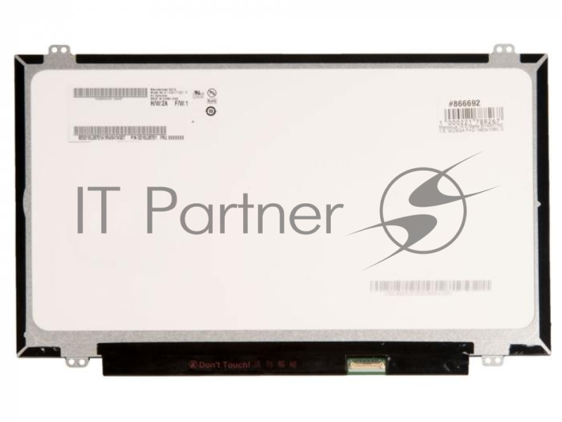 Матрица 14.0 Matte B140HTN01.E, WUXGA FHD 1920x1080, 30 Lamels DisplayPort, cветодиодная (LED) уши В/Н