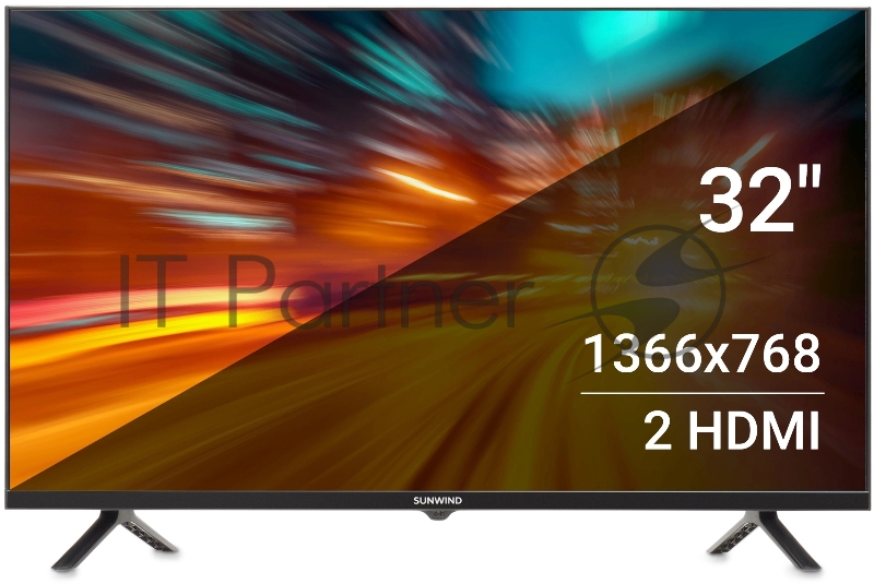 Телевизор SunWind 32 SUN-LED32XB200, HD, черный