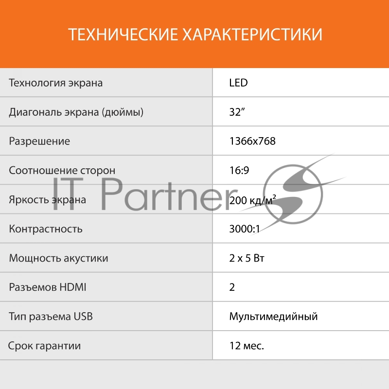 Телевизор SunWind 32 SUN-LED32XB200, HD, черный