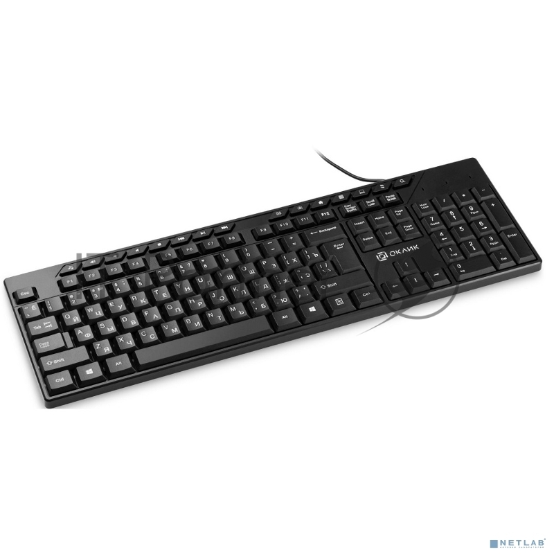 Клавиатура Оклик 125M черный USB Multimedia