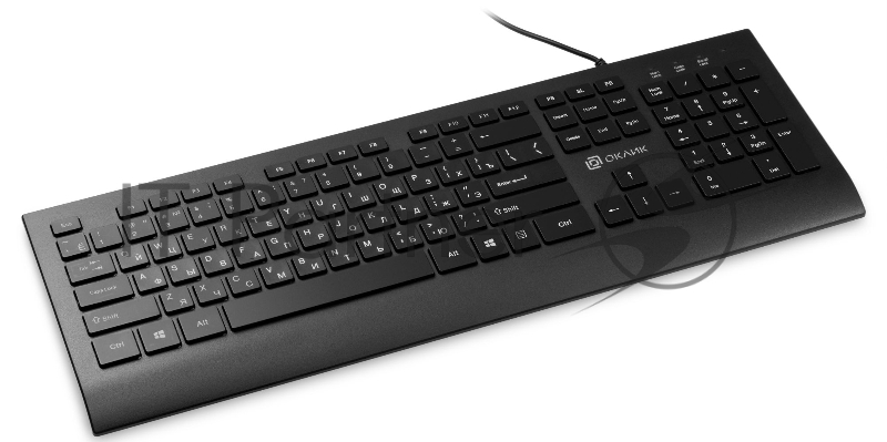 Клавиатура Оклик 155M черный USB slim