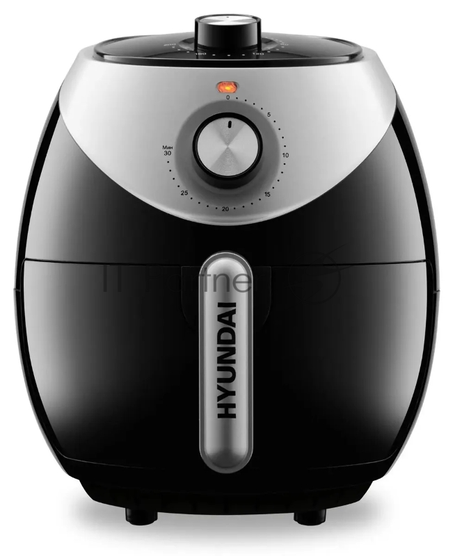 Аэрогриль Hyundai HYF-3456 1500Вт черный/серебристый