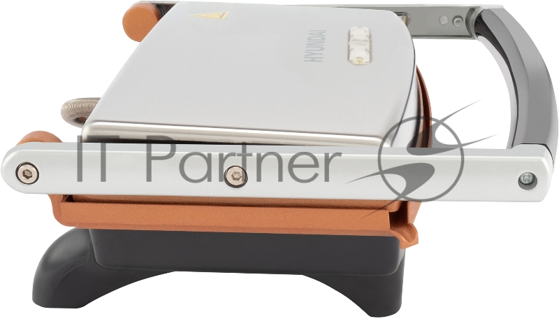 Электрогриль Hyundai HYG-1072 1600Вт серебристый/черный