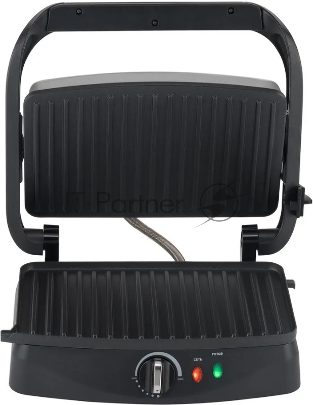 Электрогриль Hyundai HYG-2074 1800Вт серебристый/черный