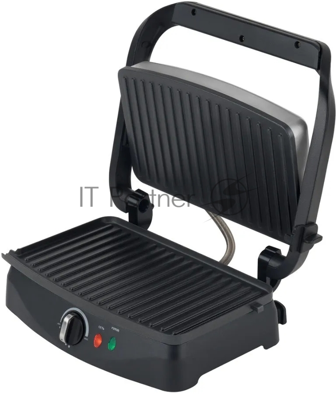 Электрогриль Hyundai HYG-2074 1800Вт серебристый/черный