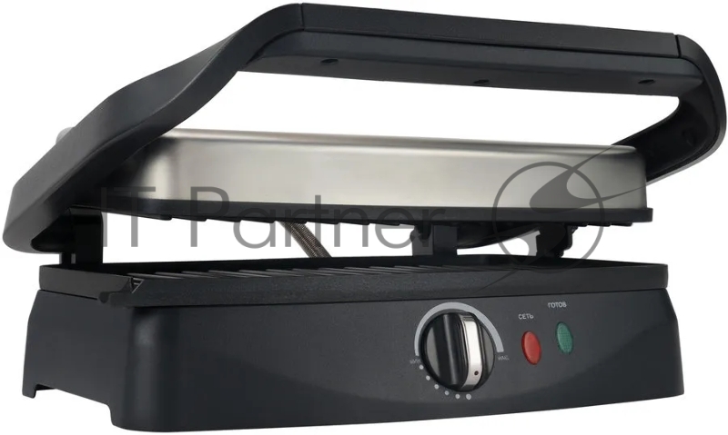 Электрогриль Hyundai HYG-2074 1800Вт серебристый/черный