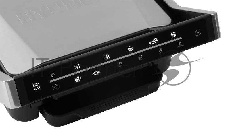 Электрогриль Hyundai HYG-4025 2200Вт серебристый/черный