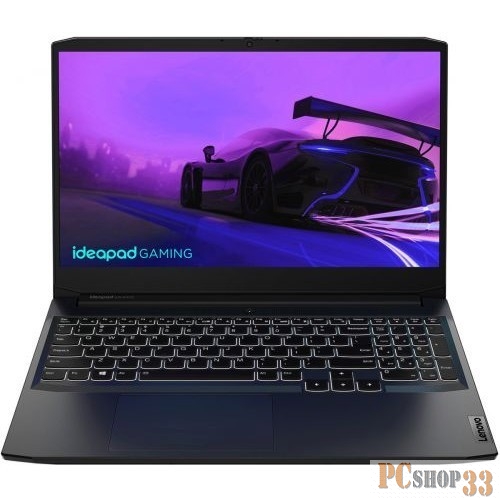 Ноутбук Lenovo IdeaPad Gaming 3 15IHU6 15.6(1920x1080 IPS)/Intel Core i7 11370H(3.3Ghz)/16384Mb/512SSDG GeForce RTX3050(4096Mb)/Cam/BT/WiFi/45 1y/2.25kg/black/noOS + 170W, RU kbd