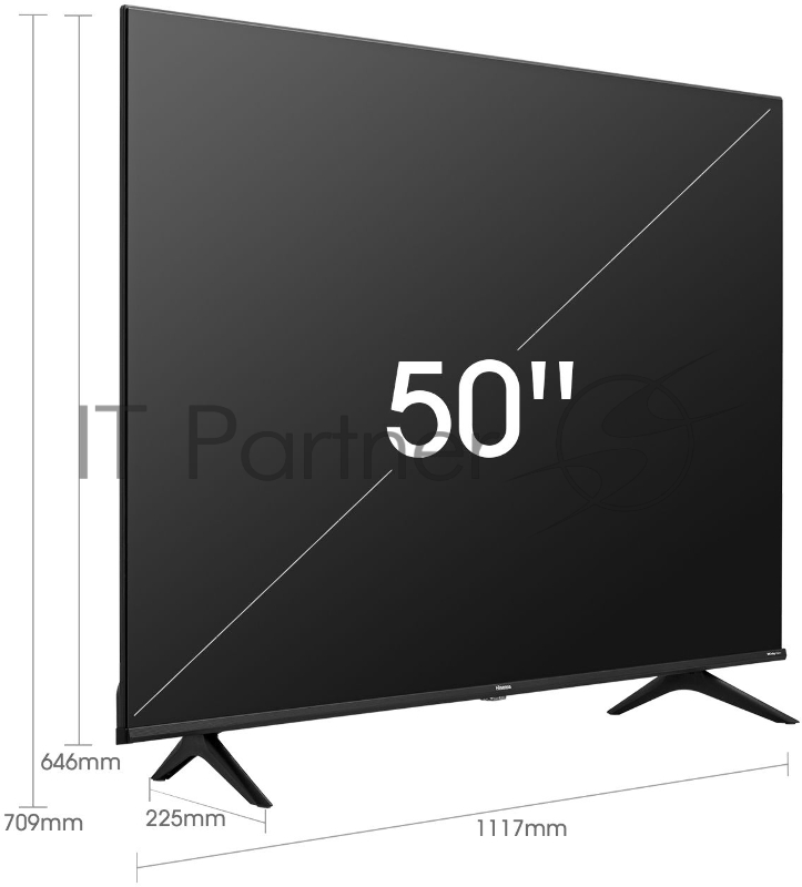 Телевизор LED Hisense 50 50A6BG черный 4K Ultra HD 60Hz DVB-T DVB-T2 DVB-C DVB-S DVB-S2 WiFi Smart TV