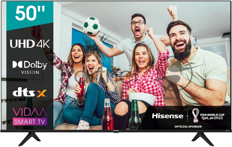 Телевизор LED Hisense 50 50A6BG черный 4K Ultra HD 60Hz DVB-T DVB-T2 DVB-C DVB-S DVB-S2 WiFi Smart TV