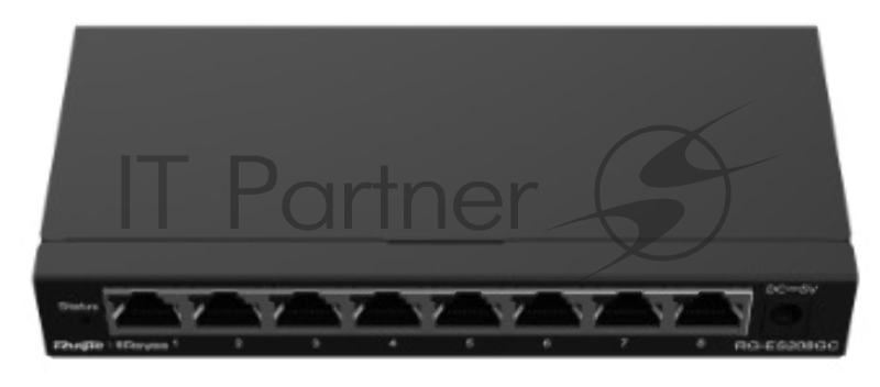 Коммутатор Reyee 8-Port Gigabit Smart Switch, 8 Gigabit RJ45 Ports, Desktop Steel Case