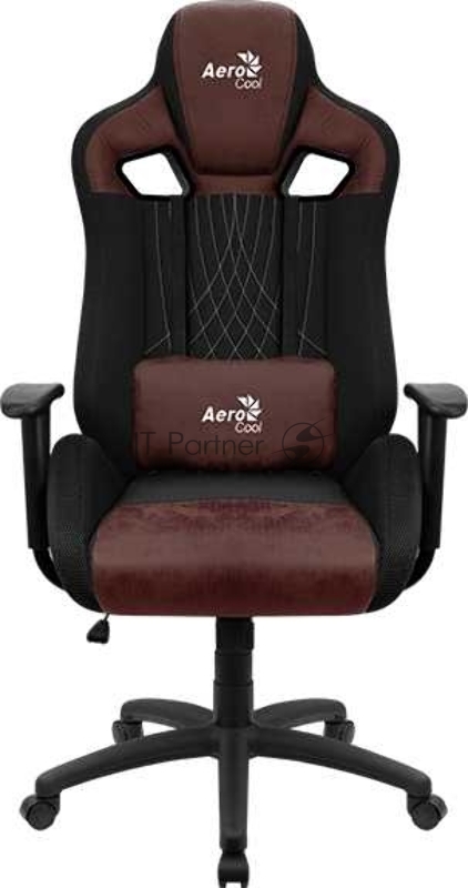 Кресло игровое AEROCOOL Earl AC180 Burgundy Red, на колесиках, ткань, черный/красный