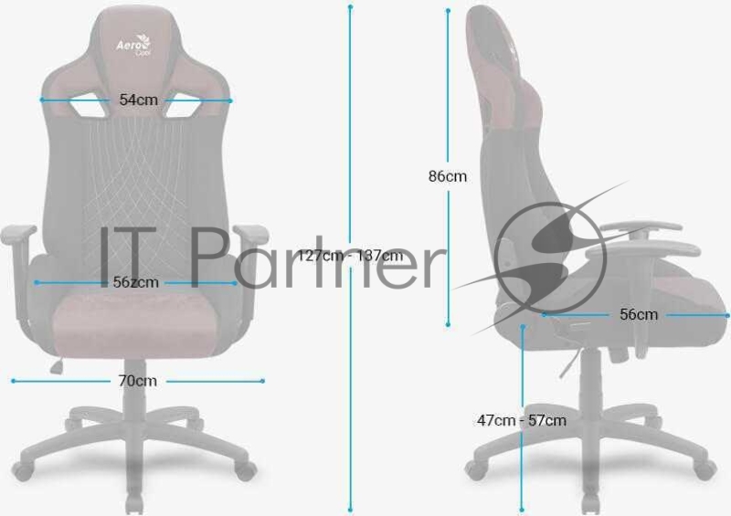 Кресло игровое AEROCOOL Earl AC180 Burgundy Red, на колесиках, ткань, черный/красный