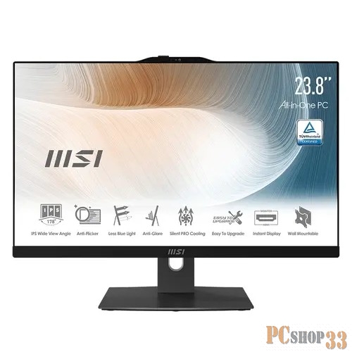 Моноблок MSI Modern AM242 11M-1088XRU 23.8(1920x1080 (матовый) IPS)/Intel Core i3 1115G4(3Ghz)/8192Mb/256PCISSDG 1y/4.65kg/Black/Non OS