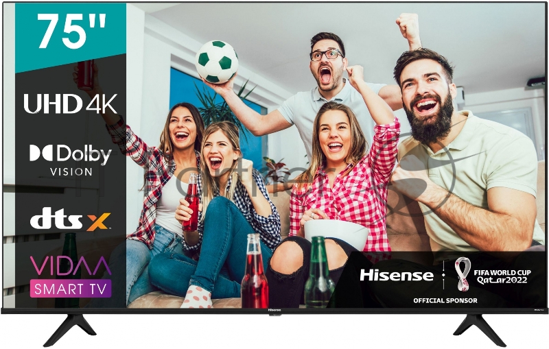Телевизор LED Hisense 75 75A6BG черный 4K Ultra HD 60Hz DVB-T DVB-T2 DVB-C DVB-S DVB-S2 WiFi Smart TV