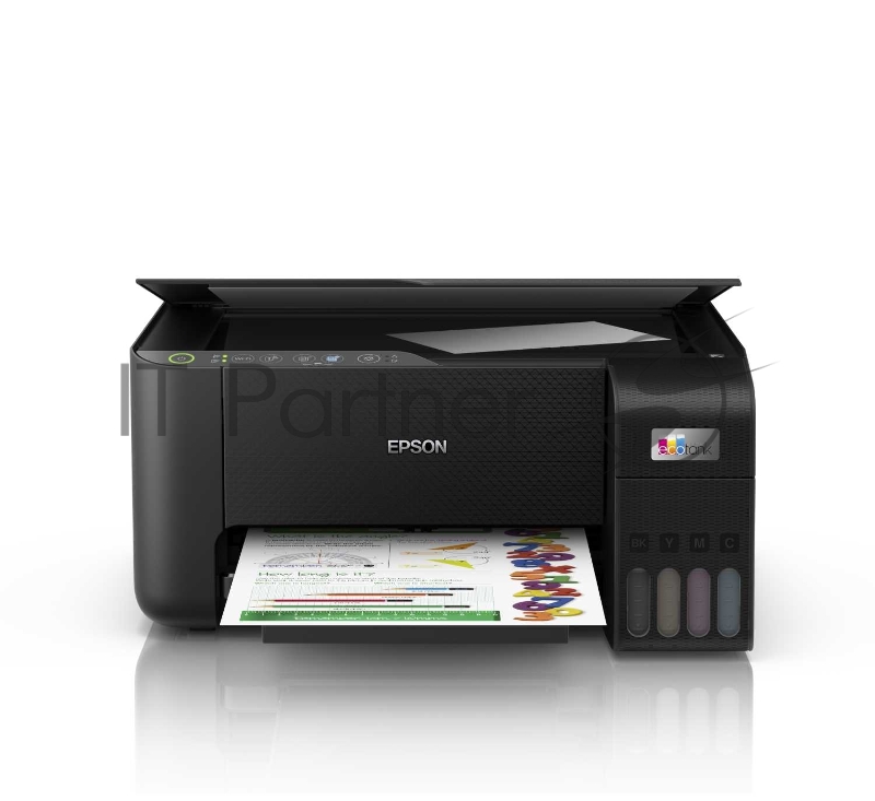 МФУ струйное 3-в-1 Epson EcoTank L3250 (цветное, А4, печать 5760x1440dpi,сканер 1200x2400pi, 33ppm ч/б, 15ppm цвет,100л.,USB,Wi-Fi, Epson Smart Panel, контейнеры с чернилами на 3600 ч/б, 6500 цвет)