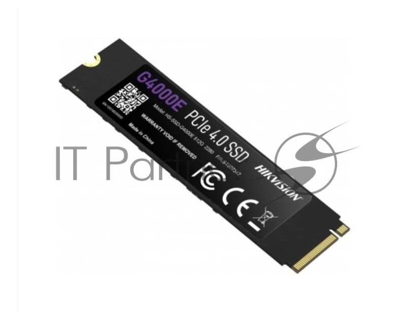 Накопитель SSD M.2 HIKVision 1.0TB G4000E Series <HS-SSD-G4000E/1024G> (PCI-E 4.0 x4, up to 5100/4200MBs, 3D NAND, NVMe, 1800TBW, 22x80mm)
