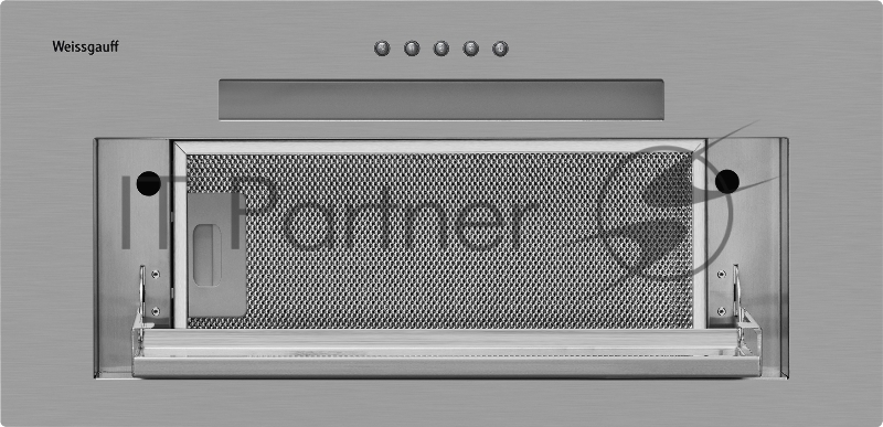 Вытяжка встраиваемая Weissgauff Zetta 60 PB IX нержавеющая сталь управление: кнопочное (1 мотор)